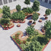 Gewerbefabrik Sitzbank Langweid Outdoor Bank Parkbank Holz Rot RAL 3001 Stadt