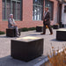 Gewerbefabrik Sitzbank Langweid Outdoor Bank Parkbank Holz Schwarz RAL 9017 Park