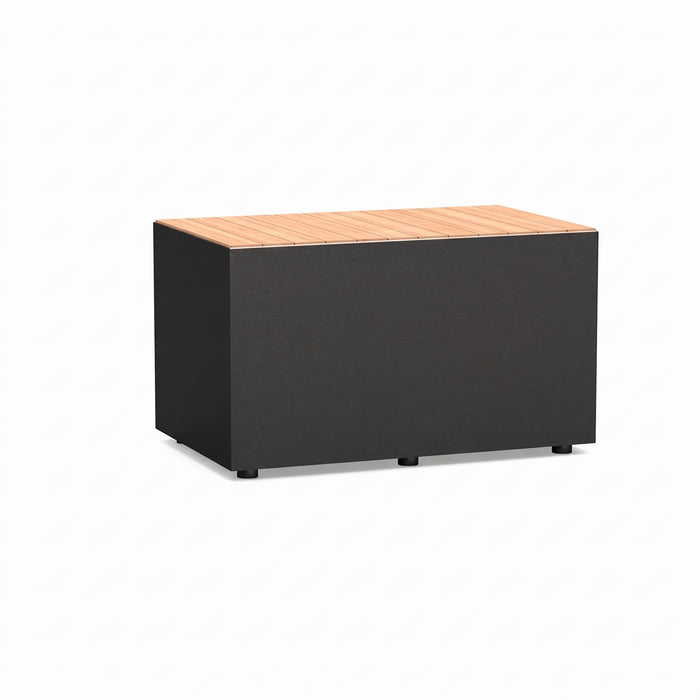 Gewerbefabrik Sitzbank Langweid Outdoor Bank Parkbank Holz Schwarz RAL 9017