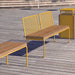 Gewerbefabrik Sitzbank Lengdorf Outdoor Bank Parkbank Holz Gelb RAL 1028 Park