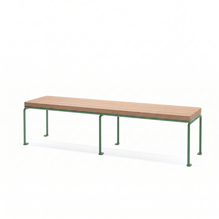 Gewerbefabrik Sitzbank Lengdorf Outdoor Bank Parkbank Holz Grün RAL 6018