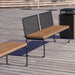 Gewerbefabrik Sitzbank Lengdorf Outdoor Bank Parkbank Holz Schwarz RAL 9017 Park