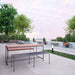 Gewerbefabrik Sitzbank Lengede Outdoor Bank Parkbank Holz Grau RAL 7011 Park