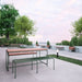 Gewerbefabrik Sitzbank Lengede Outdoor Bank Parkbank Holz Grün RAL 6018 Park
