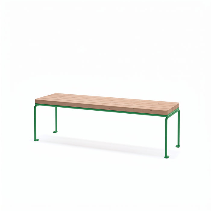Gewerbefabrik Sitzbank Lengede Outdoor Bank Parkbank Holz Grün RAL 6018