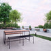 Gewerbefabrik Sitzbank Lengede Outdoor Bank Parkbank Holz Schwarz RAL 9017 Park