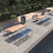 Gewerbefabrik Sitzbank Lengenfeld Outdoor Bank Parkbank Holz Blau RAL 5005 Park
