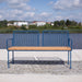 Gewerbefabrik Sitzbank Lengenfeld Outdoor Bank Parkbank Holz Blau RAL 5005 Stadt