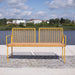 Gewerbefabrik Sitzbank Lengenfeld Outdoor Bank Parkbank Holz Gelb RAL 1028 Stadt