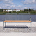 Gewerbefabrik Sitzbank Lengenfeld Outdoor Bank Parkbank Holz Grau RAL 7011 Stadt