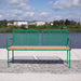 Gewerbefabrik Sitzbank Lengenfeld Outdoor Bank Parkbank Holz Grün RAL 6018 Stadt
