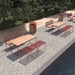 Gewerbefabrik Sitzbank Lengenfeld Outdoor Bank Parkbank Holz Rot RAL 3001 Park