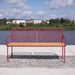 Gewerbefabrik Sitzbank Lengenfeld Outdoor Bank Parkbank Holz Rot RAL 3001 Stadt