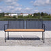 Gewerbefabrik Sitzbank Lengenfeld Outdoor Bank Parkbank Holz Schwarz RAL 9017 Stadt