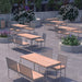 Gewerbefabrik Sitzbank Lengerich Outdoor Bank Parkbank Holz Grau RAL 7011 Park