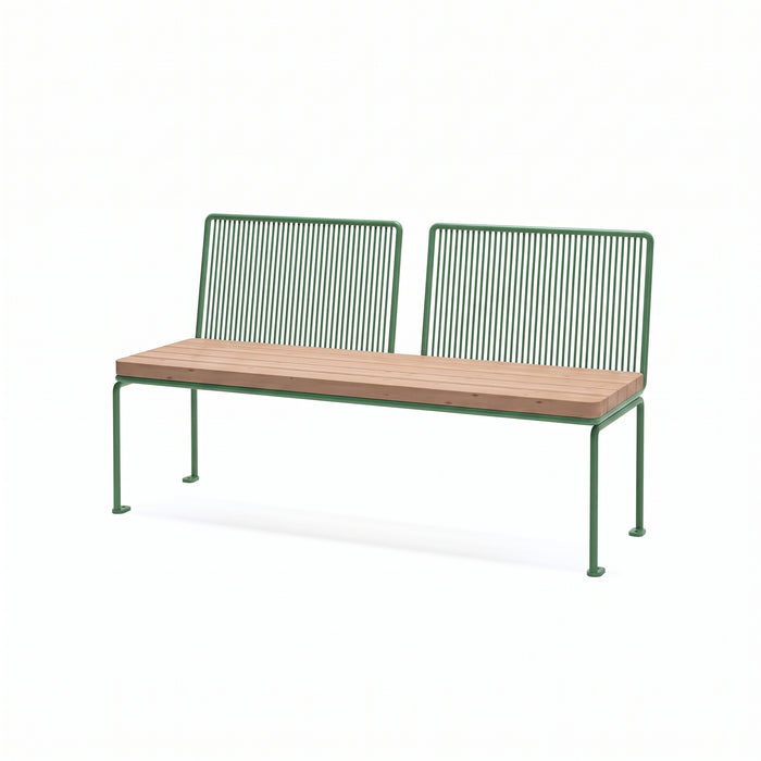 Gewerbefabrik Sitzbank Lengerich Outdoor Bank Parkbank Holz Grün RAL 6018