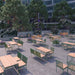 Gewerbefabrik Sitzbank Lengerich Outdoor Bank Parkbank Holz Grün RAL 6018 Stadt