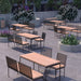 Gewerbefabrik Sitzbank Lengerich Outdoor Bank Parkbank Holz Schwarz RAL 9017 Park