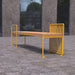 Gewerbefabrik Sitzbank Lenggries Outdoor Bank Parkbank Holz Gelb RAL 1028 Park