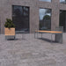 Gewerbefabrik Sitzbank Lenggries Outdoor Bank Parkbank Holz Grau RAL 7011 Stadt