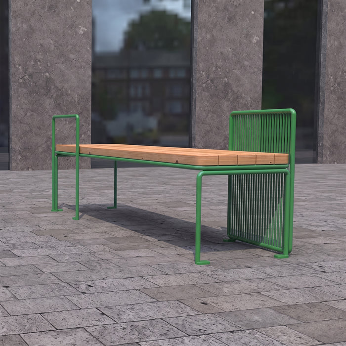Gewerbefabrik Sitzbank Lenggries Outdoor Bank Parkbank Holz Grün RAL 6018 Park