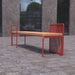 Gewerbefabrik Sitzbank Lenggries Outdoor Bank Parkbank Holz Rot RAL 3001 Park