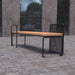 Gewerbefabrik Sitzbank Lenggries Outdoor Bank Parkbank Holz Schwarz RAL 9017 Park