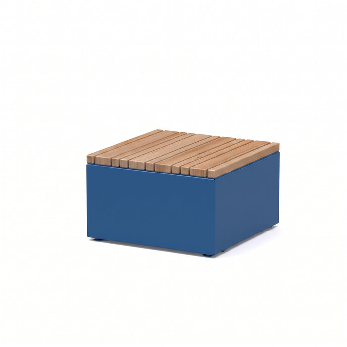 Gewerbefabrik Sitzbank Markdorf Outdoor Bank Parkbank Holz Blau RAL 5005