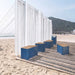 Gewerbefabrik Sitzbank Marksuhl Outdoor Bank Parkbank Holz Blau RAL 5005 Park