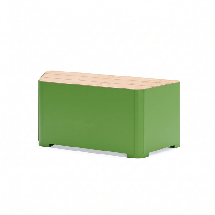 Gewerbefabrik Sitzbank Marksuhl Outdoor Bank Parkbank Holz Grün RAL 6018