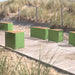 Gewerbefabrik Sitzbank Marksuhl Outdoor Bank Parkbank Holz Grün RAL 6018 Stadt