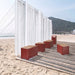 Gewerbefabrik Sitzbank Marksuhl Outdoor Bank Parkbank Holz Rot RAL 3001 Park