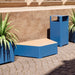 Gewerbefabrik Sitzbank Marktsteft Outdoor Bank Parkbank Holz Blau RAL 5005 Park