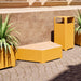 Gewerbefabrik Sitzbank Marktsteft Outdoor Bank Parkbank Holz Gelb RAL 1028 Park