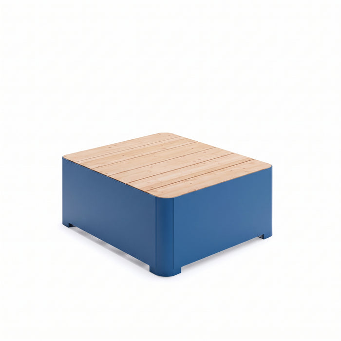 Gewerbefabrik Sitzbank Marktzeuln Outdoor Bank Parkbank Holz Blau RAL 5005