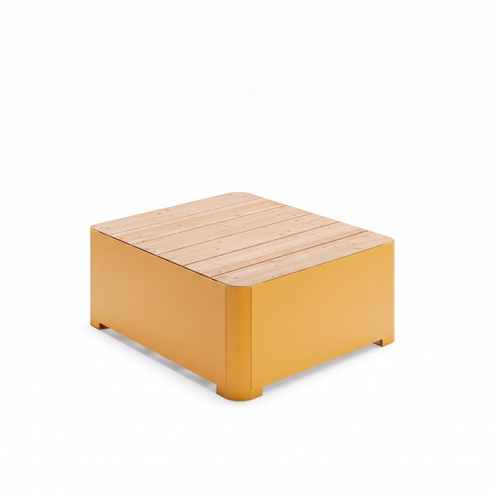 Gewerbefabrik Sitzbank Marktzeuln Outdoor Bank Parkbank Holz Gelb RAL 1028