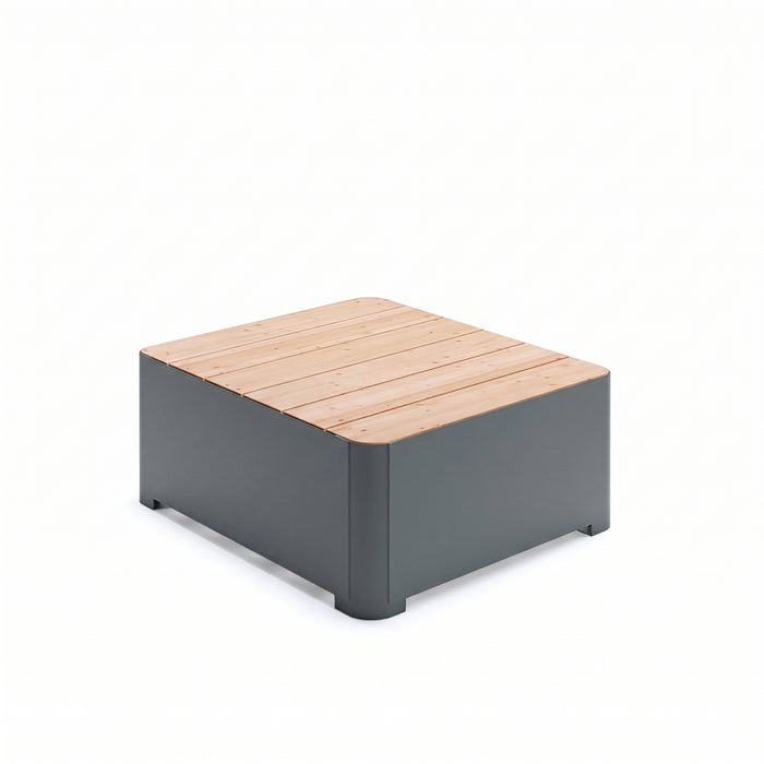 Gewerbefabrik Sitzbank Marktzeuln Outdoor Bank Parkbank Holz Grau RAL 7011