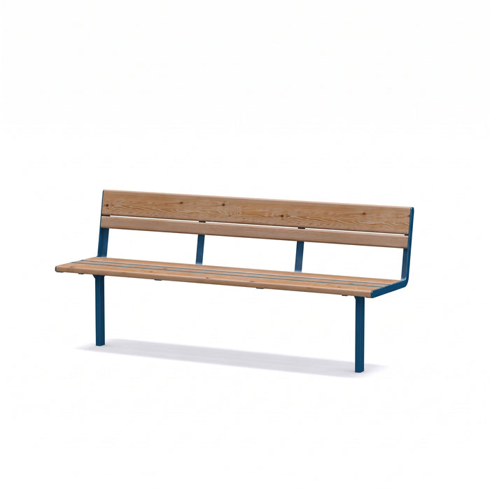 Gewerbefabrik Sitzbank Neubiberg Outdoor Bank Parkbank Blau RAL 5005