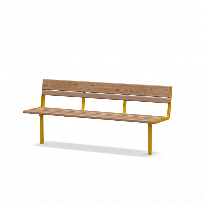 Gewerbefabrik Sitzbank Neubiberg Outdoor Bank Parkbank Gelb RAL 1028