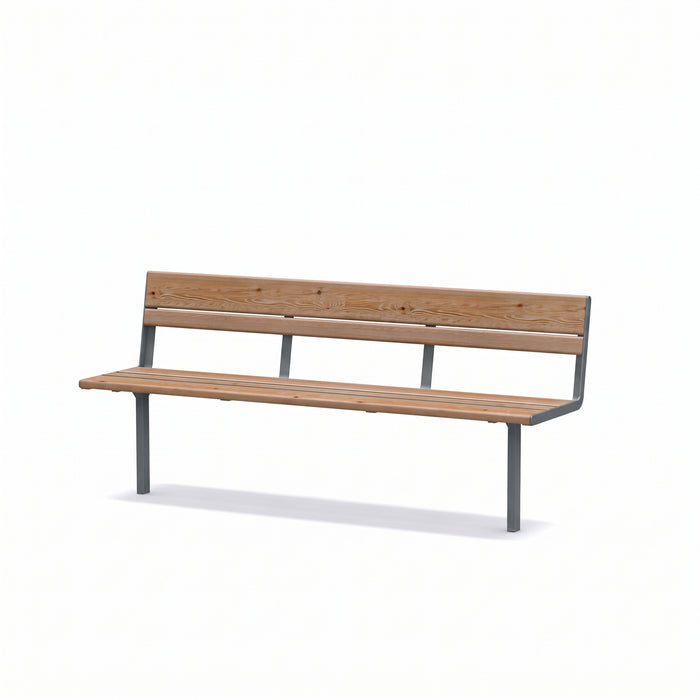 Gewerbefabrik Sitzbank Neubiberg Outdoor Bank Parkbank Grau RAL 7011