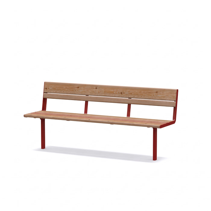Gewerbefabrik Sitzbank Neubiberg Outdoor Bank Parkbank Rot RAL 3001