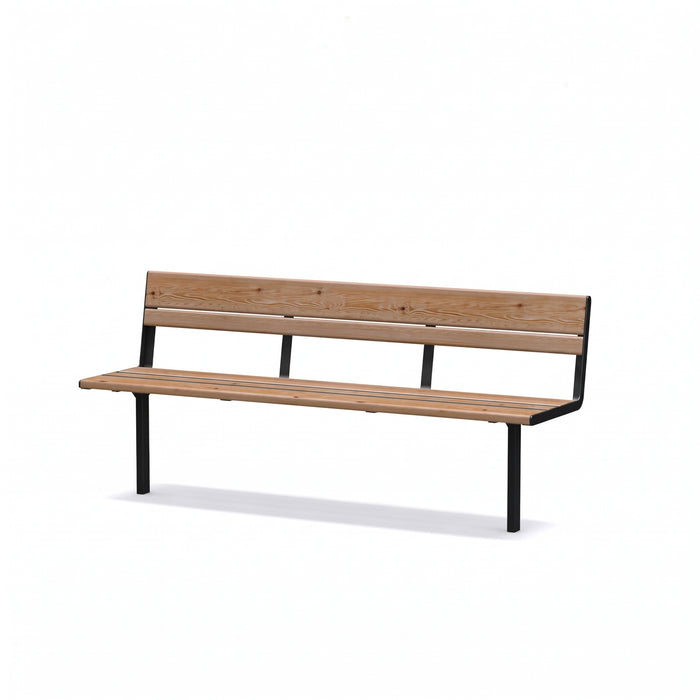 Gewerbefabrik Sitzbank Neubiberg Outdoor Bank Parkbank Schwarz RAL 9017