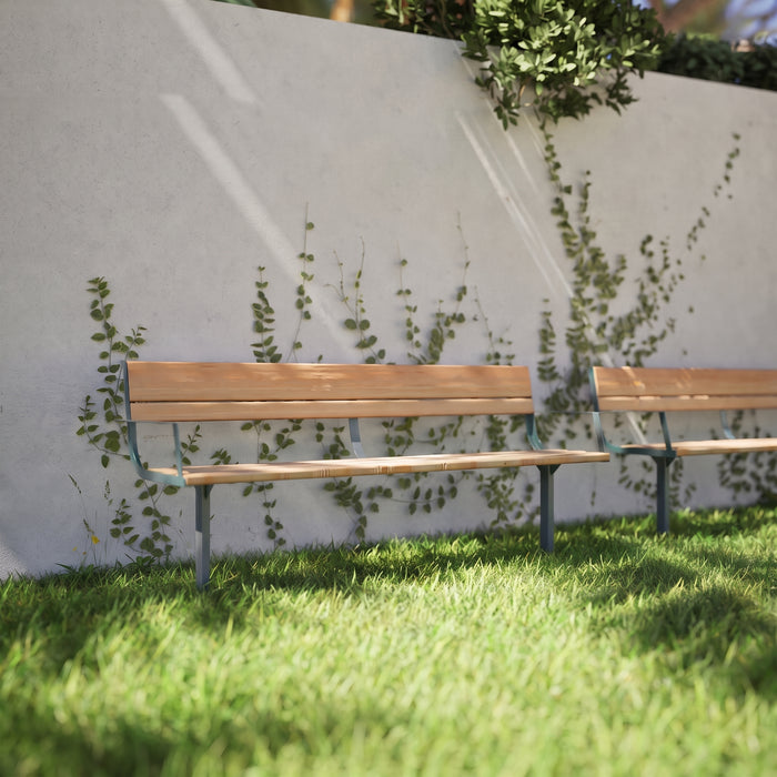 Gewerbefabrik Sitzbank Neubrunn Outdoor Bank Parkbank Grau RAL 7011 Park