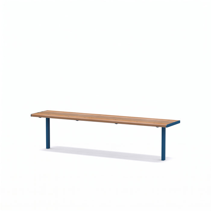 Gewerbefabrik Sitzbank Neubukow Outdoor Bank Parkbank Blau RAL 5005