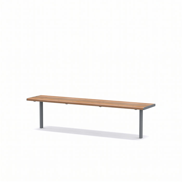 Gewerbefabrik Sitzbank Neubukow Outdoor Bank Parkbank Grau RAL 7011
