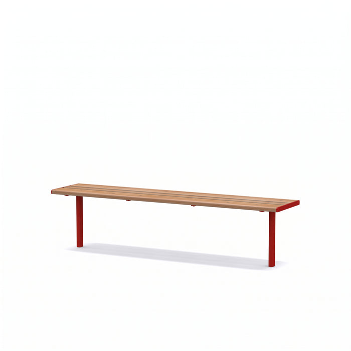Gewerbefabrik Sitzbank Neubukow Outdoor Bank Parkbank Rot RAL 3001