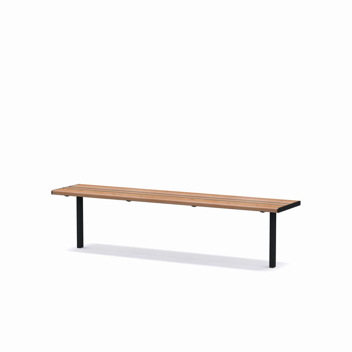 Gewerbefabrik Sitzbank Neubukow Outdoor Bank Parkbank Schwarz RAL 9017
