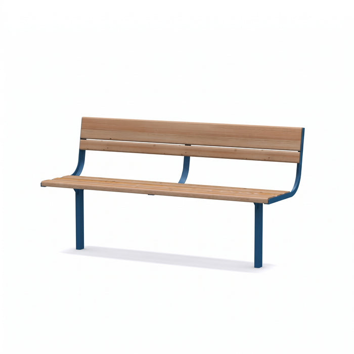 Gewerbefabrik Sitzbank Neubulach Outdoor Bank Parkbank Blau RAL 5005