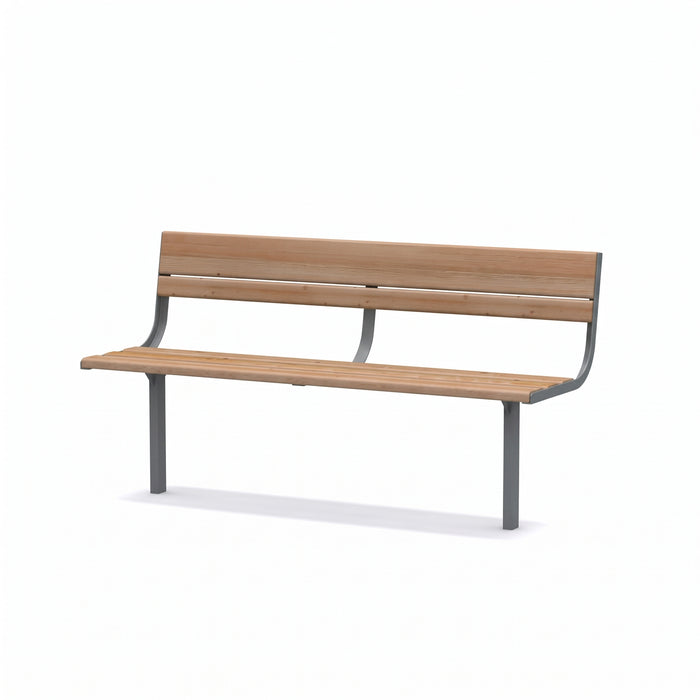 Gewerbefabrik Sitzbank Neubulach Outdoor Bank Parkbank Grau RAL 7011