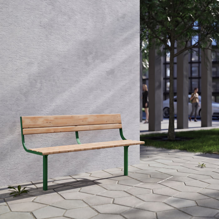 Gewerbefabrik Sitzbank Neubulach Outdoor Bank Parkbank Grün RAL 6018 Park